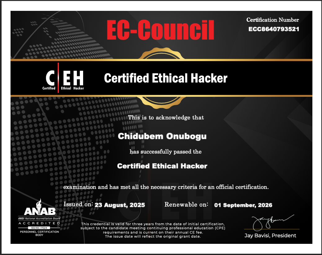 EC-Council Certificate